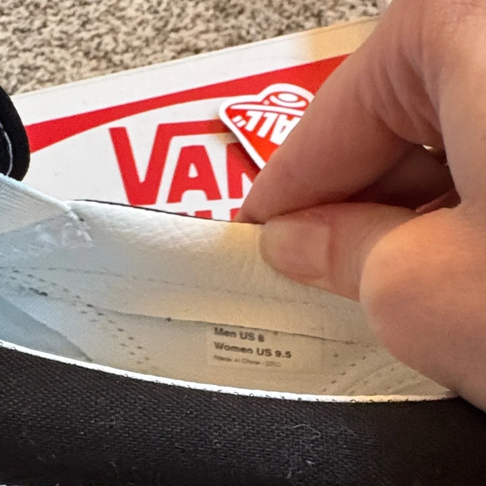 Vans Black and Red Cherry Slip-On Sneakers - Picture 3 of 4